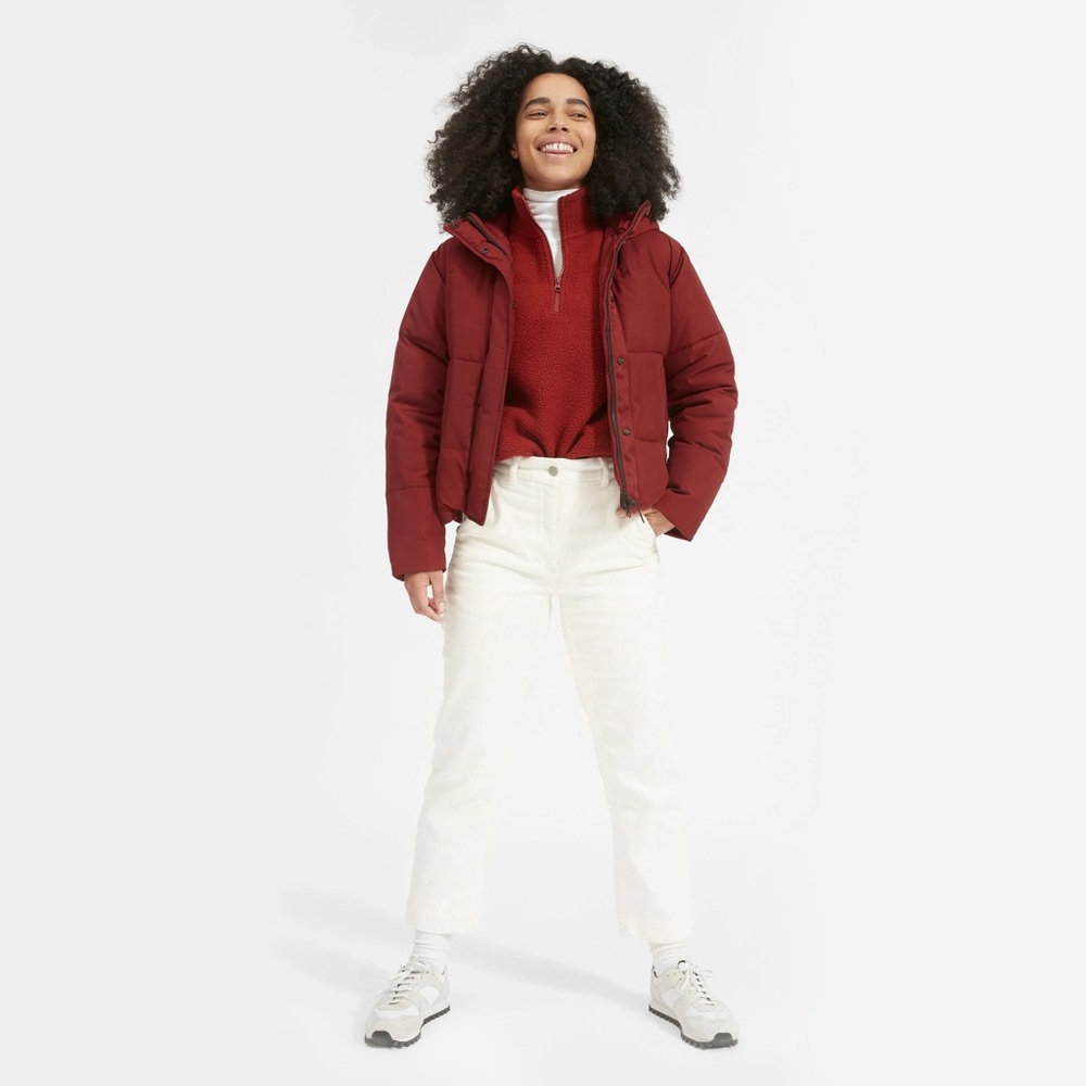 Everlane Women's Puffer Jacket - Burgundy